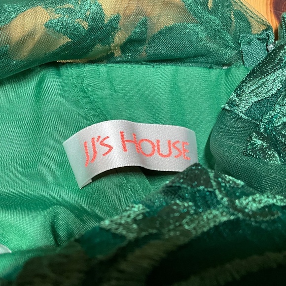 JJ’S HOUSE Emerald Green Fully Lined Cocktail / Special Occasion Dress US Sz 10 - Picture 5 of 11